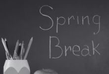 Spring Break begins March 27 with an early dismissal; classes resume April 3