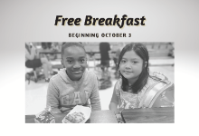 Free breakfast program begins Oct. 3
